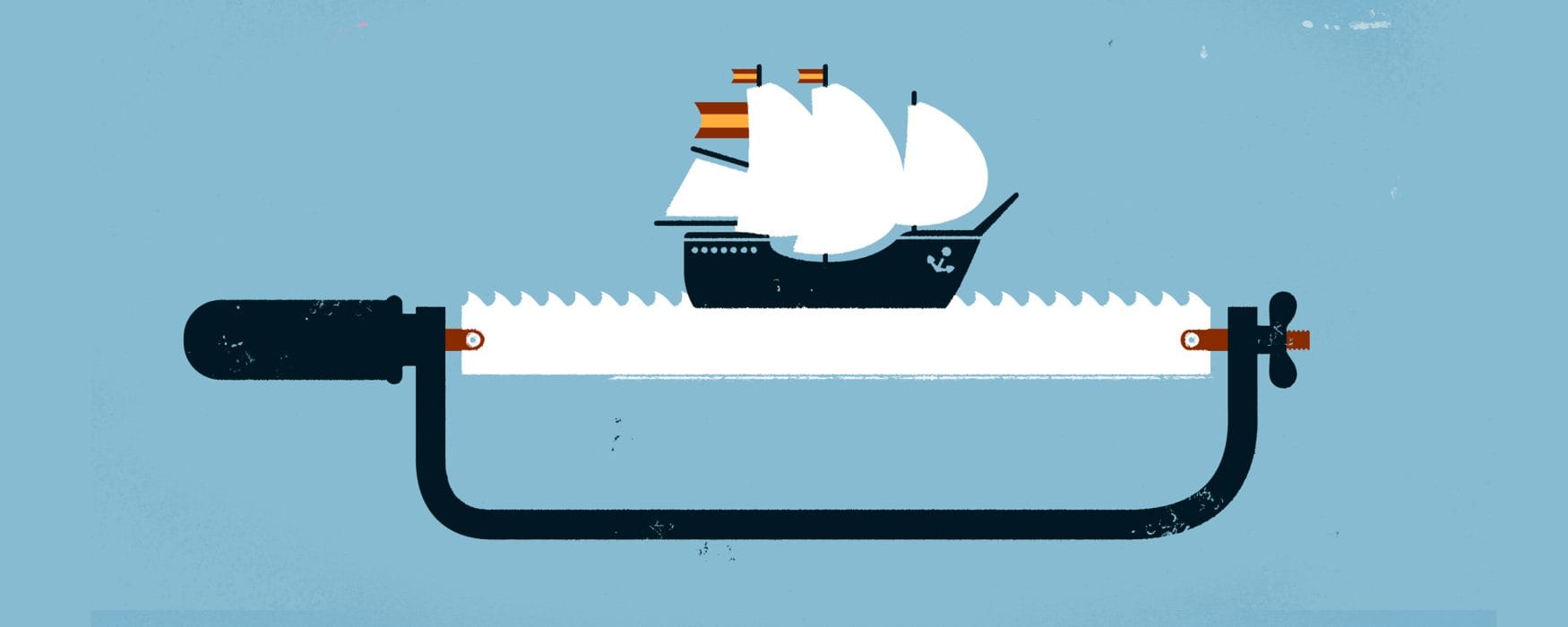 Story about the risks and vulnerabilities of the Spanish economy. Illustration for Die Zeit.