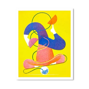 Balance – risograph postcard by Karsten Petrat