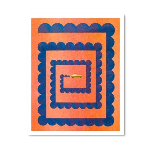 Car – risograph postcard by Karsten Petrat
