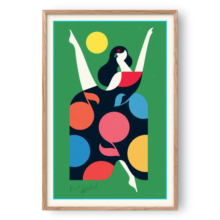 Dancing – screen print by Karsten Petrat