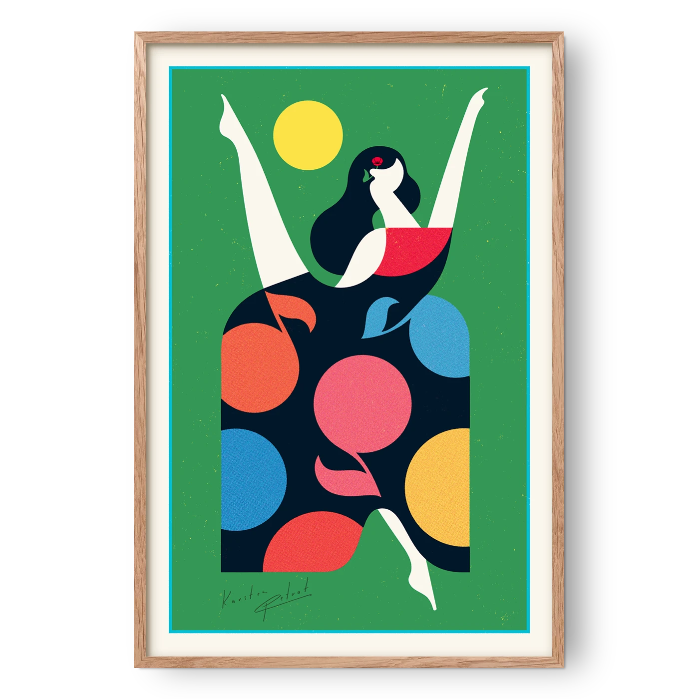Dancing – screen print by Karsten Petrat