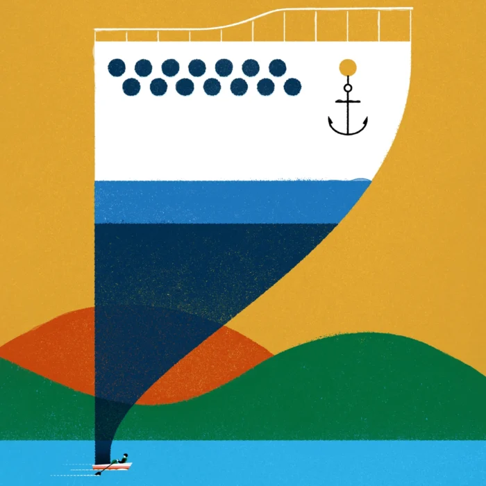 Story about democracies in modern times that appear more stable than they are. The illustration was selected to be published in American Illustration book — Edition 45.